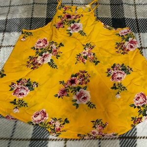 Wishful Park Yellow Floral Tank Top